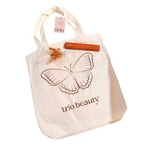Trio Beauty Microfill Brow Pencil, Tote Bag & Hair Clip 3 piece Bundle